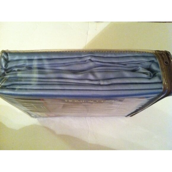 HOME ACCENTS NEW BLUE 100%COTTON SATEEN FULL SHEET SET - Picture 7 of 10
